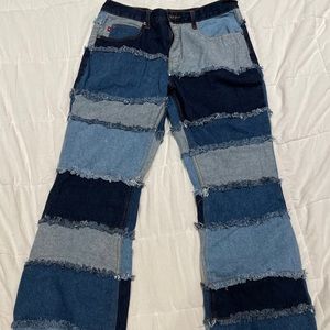 Patch work jeans zana di size 9/11 y2k